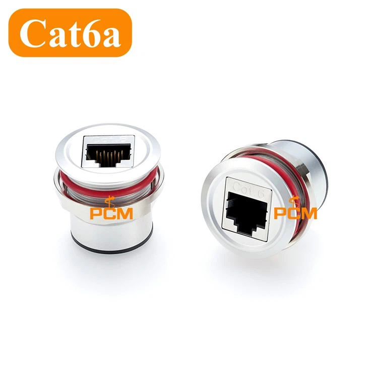 RJ45 Cat6a Cat8 Modular Coupler Connector 8p8c Jack Panel Mount