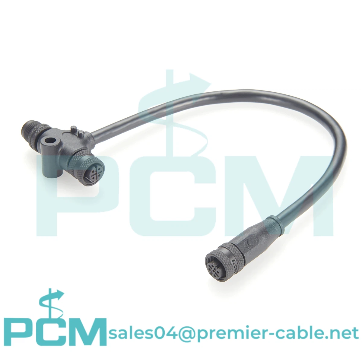 IP67 NMEA 2000 M12 T Loại Bộ chia chủ đề CÓ THỂ Kết nối xe buýt với cáp thả