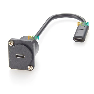 D Loại USB3.1 Loại C Bảng C gắn kết Dual Pass Pass sang cáp cái