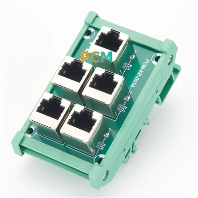 RJ45 8Mô-đun giao diện gắn trên thanh ray DIN 5 chiều P8C