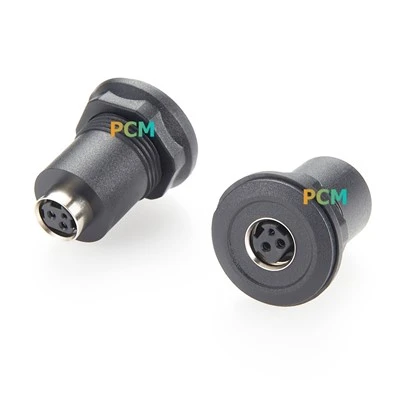 Power DIN 3 pin nữ Pass Pass qua đầu nối gắn bảng điều khiển